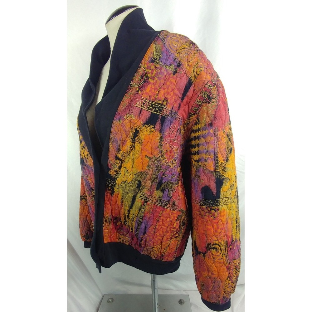 Women's Vintage 90s MA Studio Multi-Color Blazer Jacket Size Medium - Picture 5 of 8